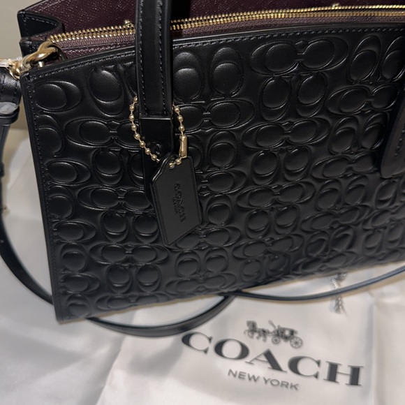 Coach Charlie Carryall in Signature Black Leather NWT - Picture 10 of 11